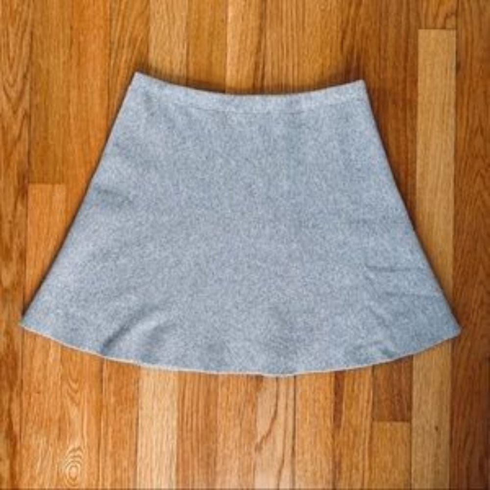 Theory Gray Lotamee Wool-blend Skirt